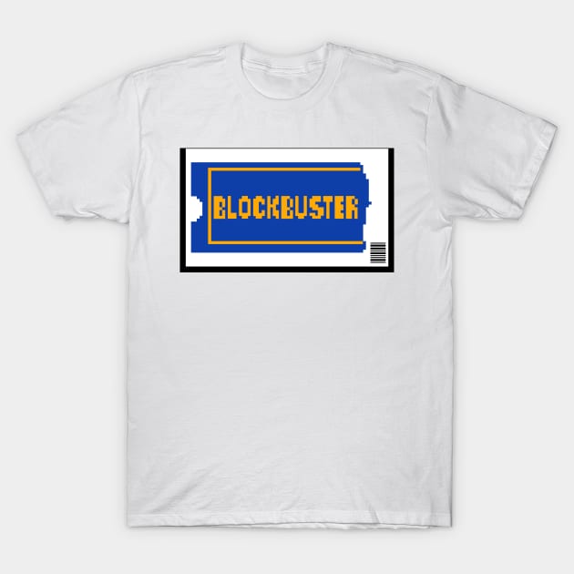Blockbuster Pixel VHS T-Shirt by No Context Nostalgia 